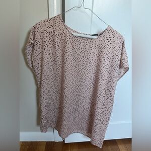 Polka Dot Blush Pink Women's Top- Medium